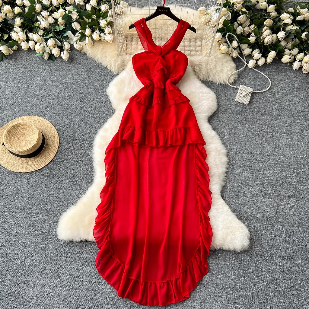 [READY STOCK] LD 82-86 Annet Red Dress Pesta Wanita Korean Style Premium Fairlady 30/07