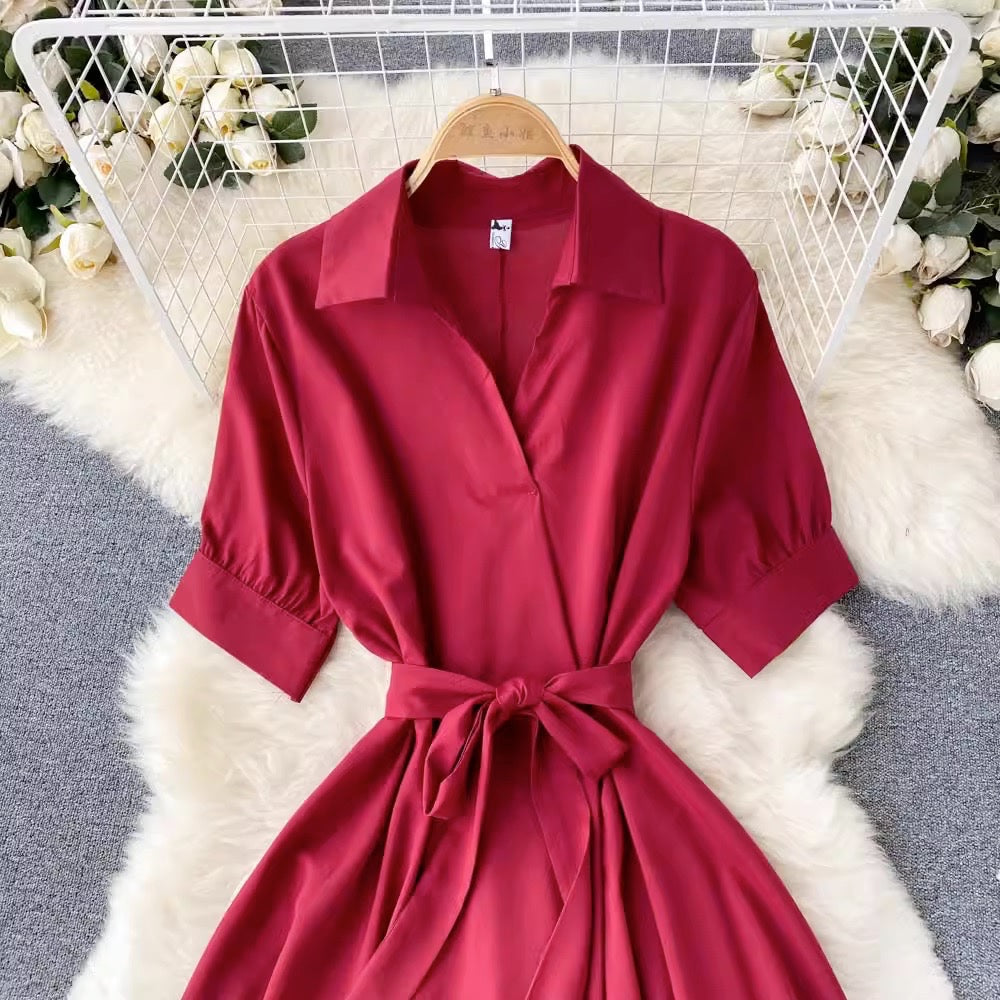 LD 94-96 Cilicia RED Casual Midi Dress Fairlady 161