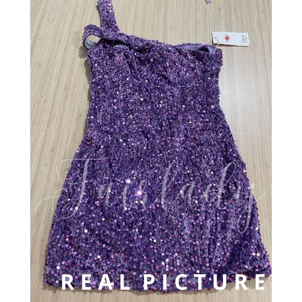 LD 76-88 Yeria Purple Sequin Dress Mini