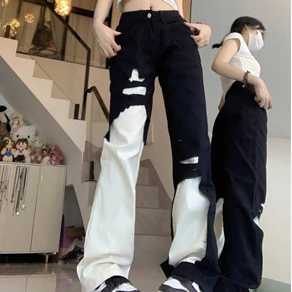 LP 74-76 Luna Black & White Denim Pants Fairlady 136