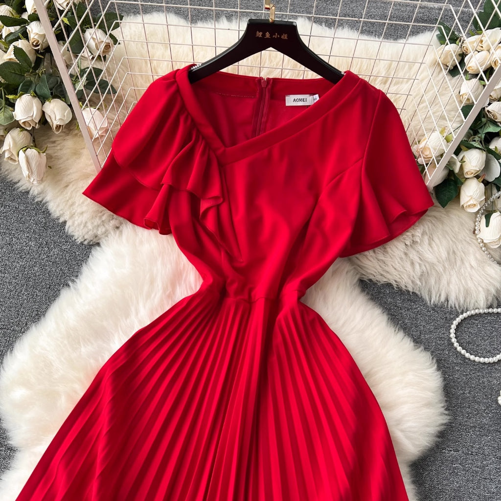 [READY STOCK] LD 84-96 Zada Red Dress Pesta Wanita Korean Style Premium Fairlady 30/07