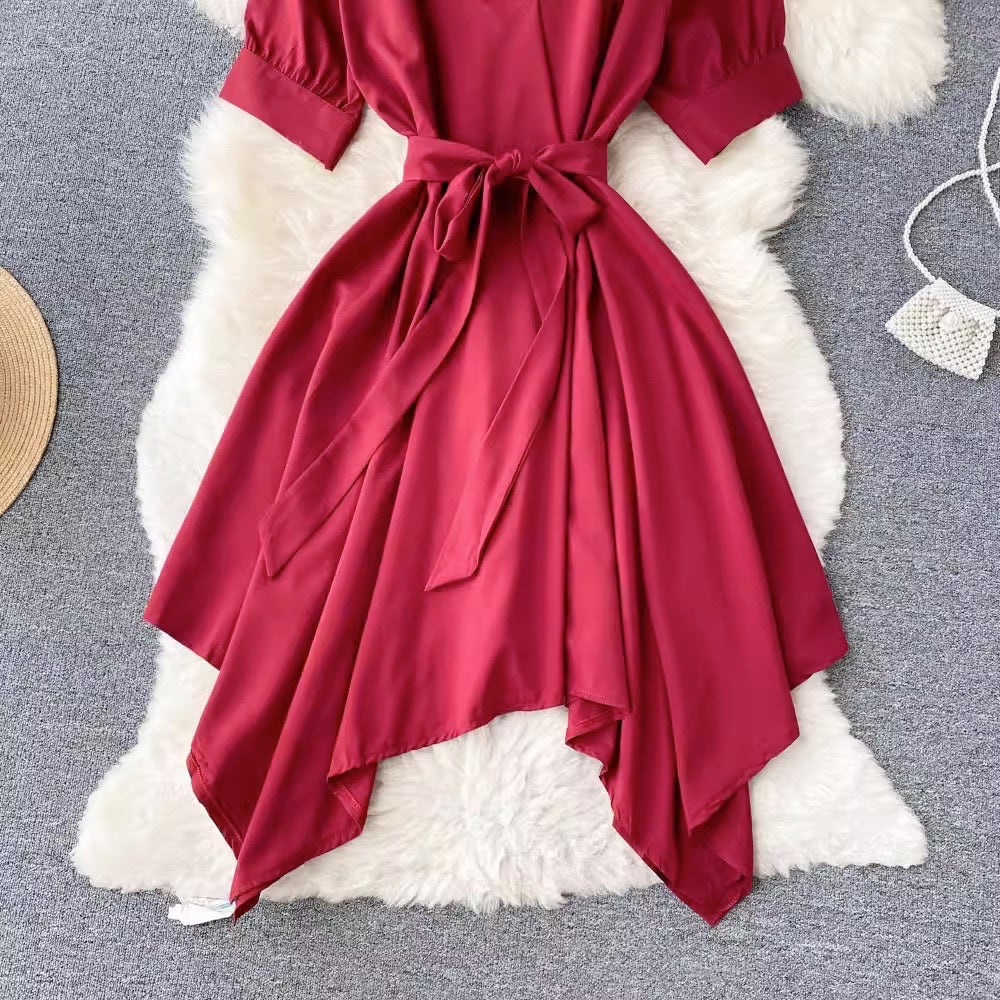 LD 94-96 Cilicia RED Casual Midi Dress Fairlady 161