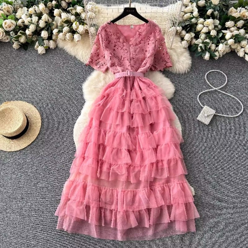 [READY] LD 86-88 Rachel Brukat Tutu Lace Dress Korean Style Premium Fairlady 161