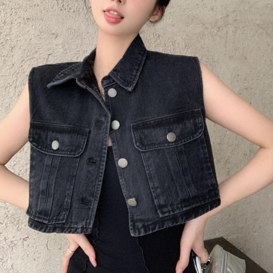 LD 96 Nika Denim Crop Top Vest Fairlady 136