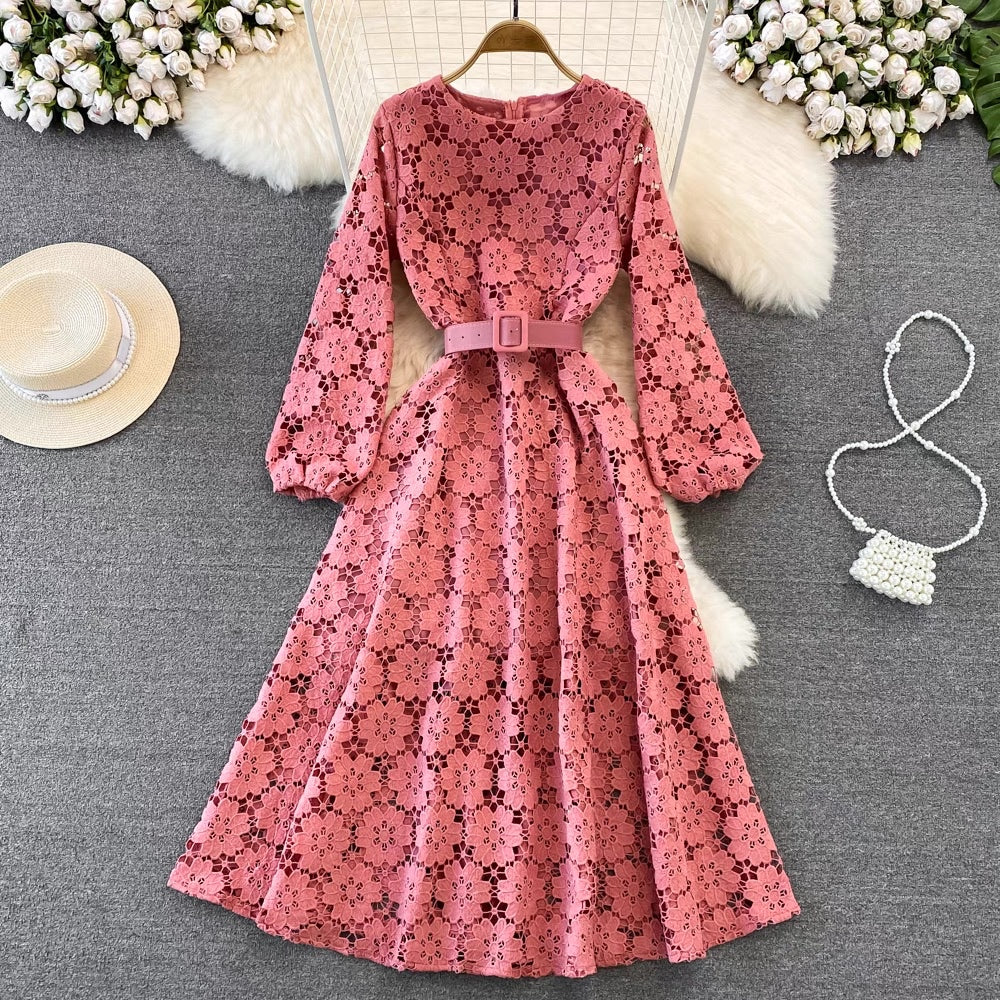 [READY] LD 90-94 Verdandi Brukat Lace Maxi Dress Kondangan Gaun Pesta Wanita Korean Style Premium Fairlady_id