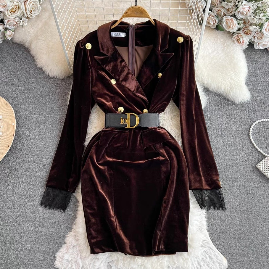 [READY] LD 88-90 Cassie Velvet Party Mini Dress Pesta Fairlady 24/04