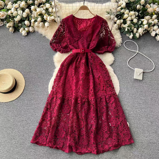 LD 90 Grace RED Brukat Dress Fairlady 161