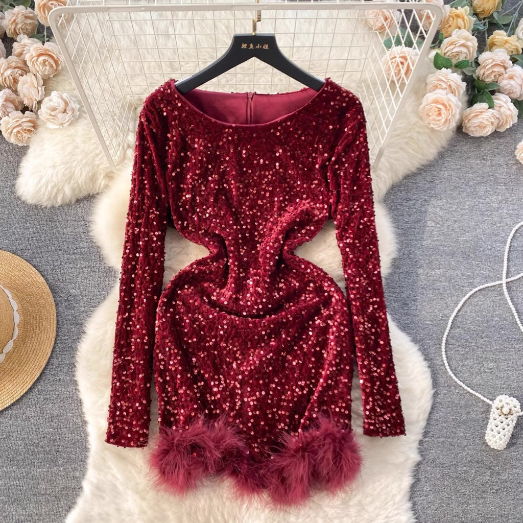 [READY] LD 82-94 Julie Sequin Party Mini Dress