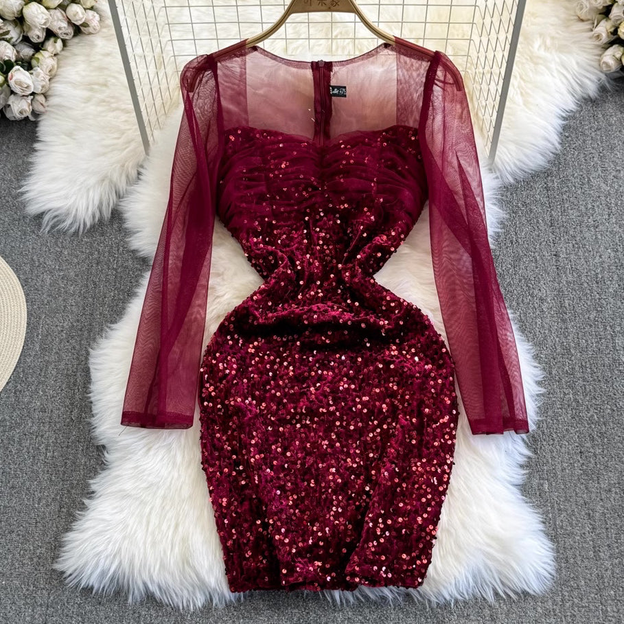 [READY] LD 78-88 Marva Sequin Mini Dress