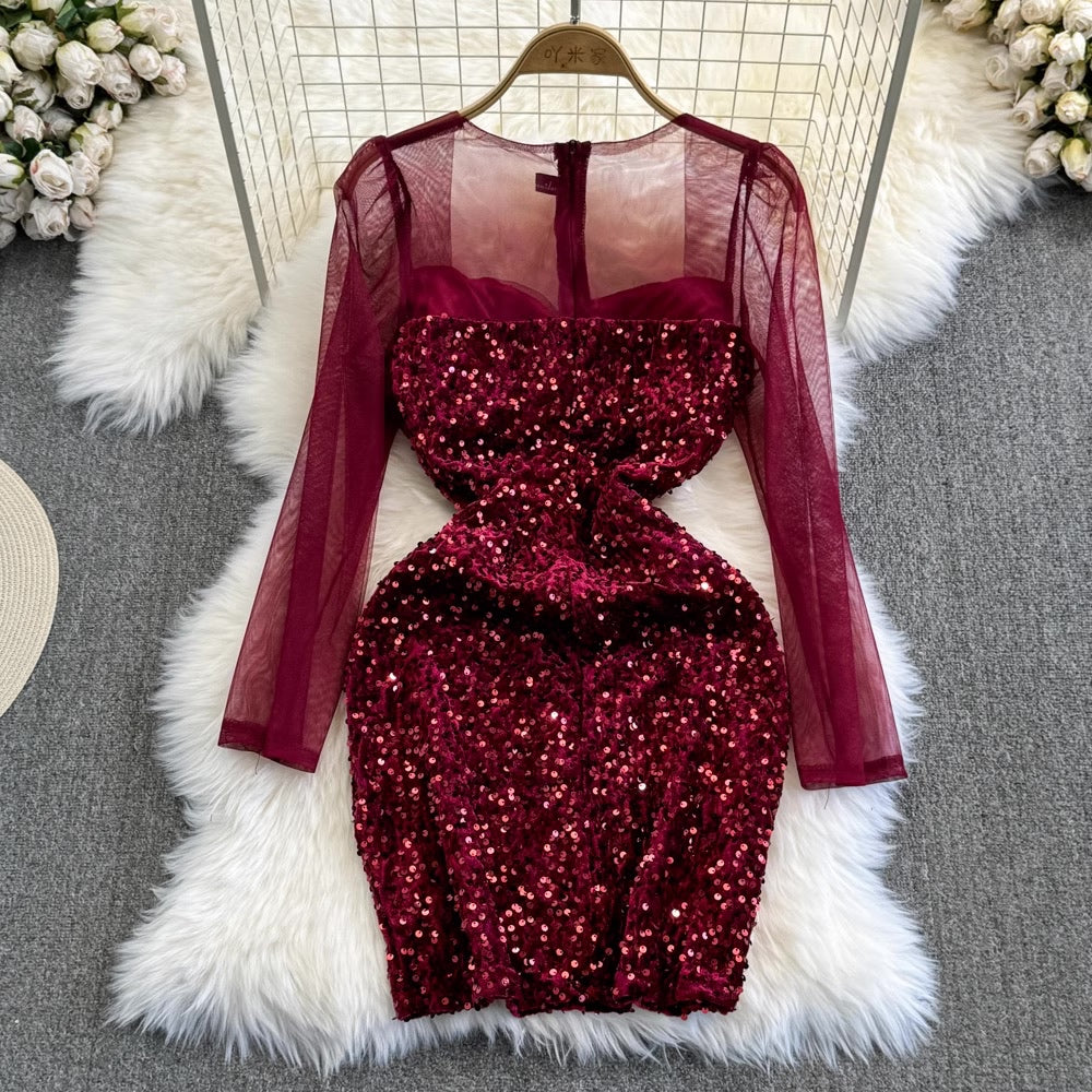 [READY] LD 78-88 Marva Sequin Mini Dress