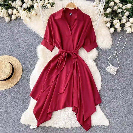 LD 94-96 Cilicia RED Casual Midi Dress Fairlady 161