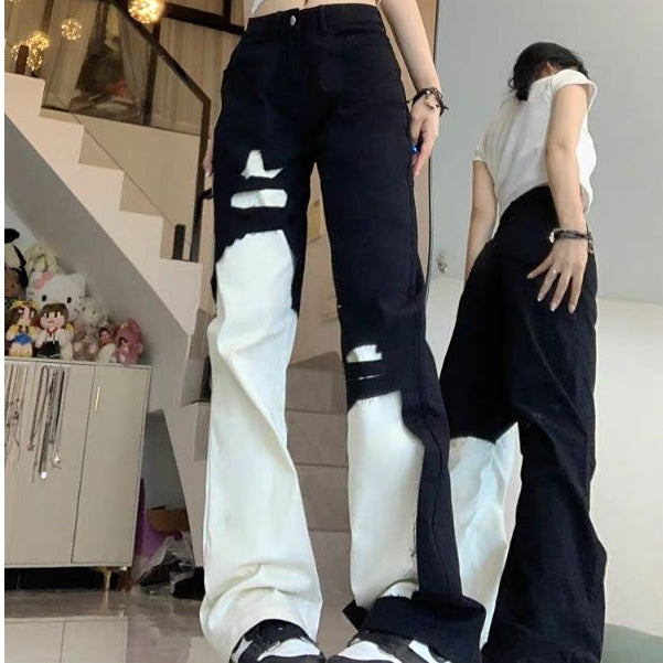 LP 74-76 Luna Black & White Denim Pants Fairlady 136