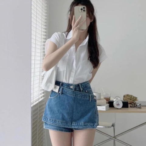 LP 72 Felisha Shorts Denim Celana Jeans Pendek Korea PremiumFairlady 151