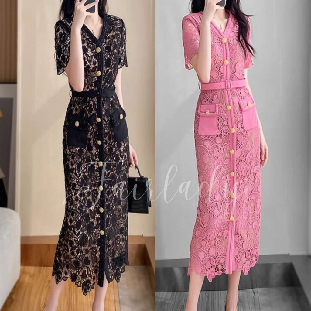 [READY] LD 90-92 Brittany Brukat Dress Korean Style Premium Fairlady_id 139