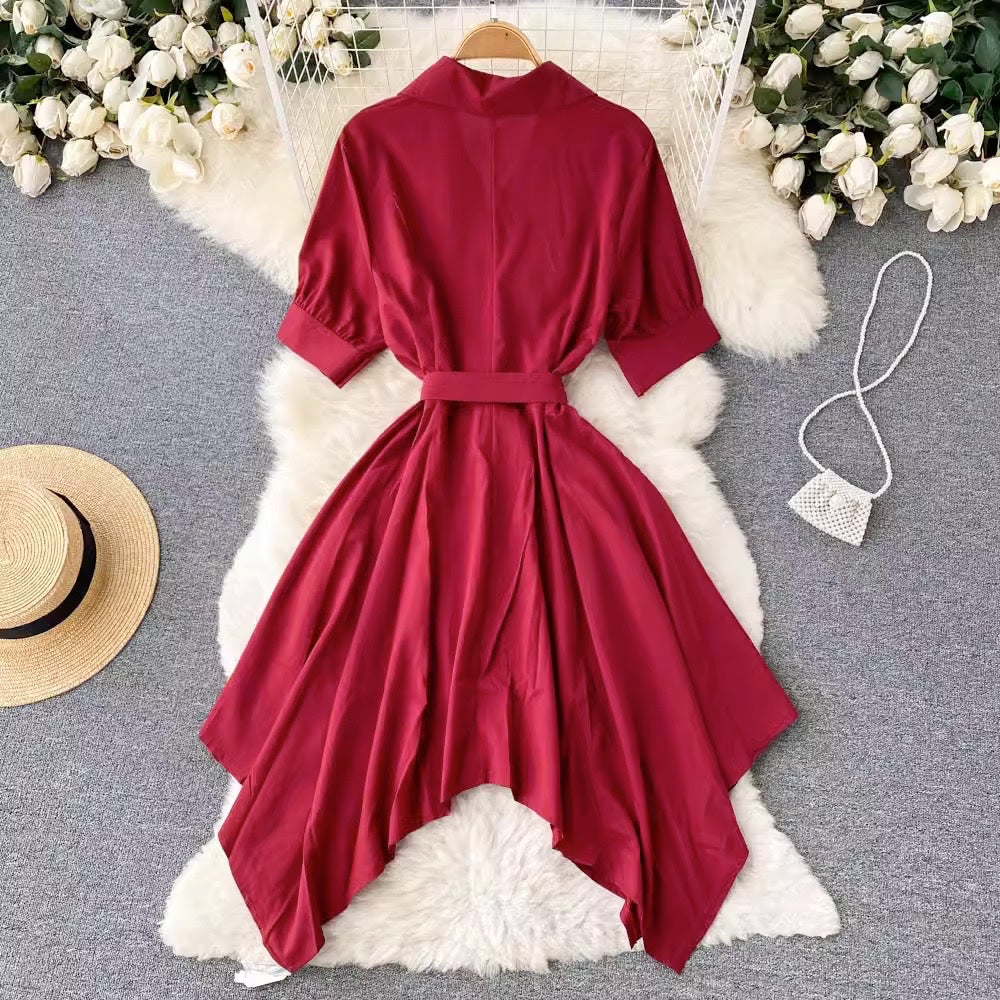 LD 94-96 Cilicia RED Casual Midi Dress Fairlady 161