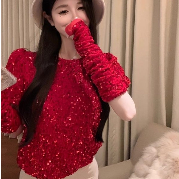 [READY] LD 92-94 Merry Sequin Party Top Atasan Pesta Wanita Korean Style Premium Fairlady_id 18/05