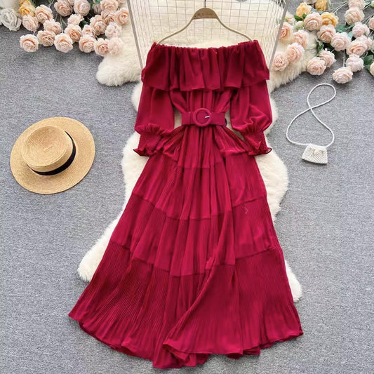 LD 88-94 Karen RED Sabrina Dress Fairlady 161