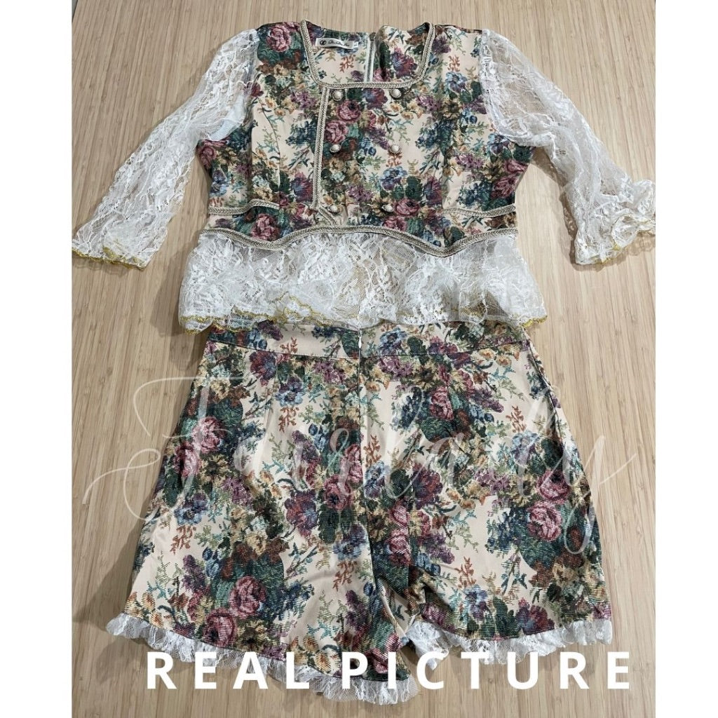 LD 102/78 Lavendra Floral Set Top+Shorts Fairlady 158