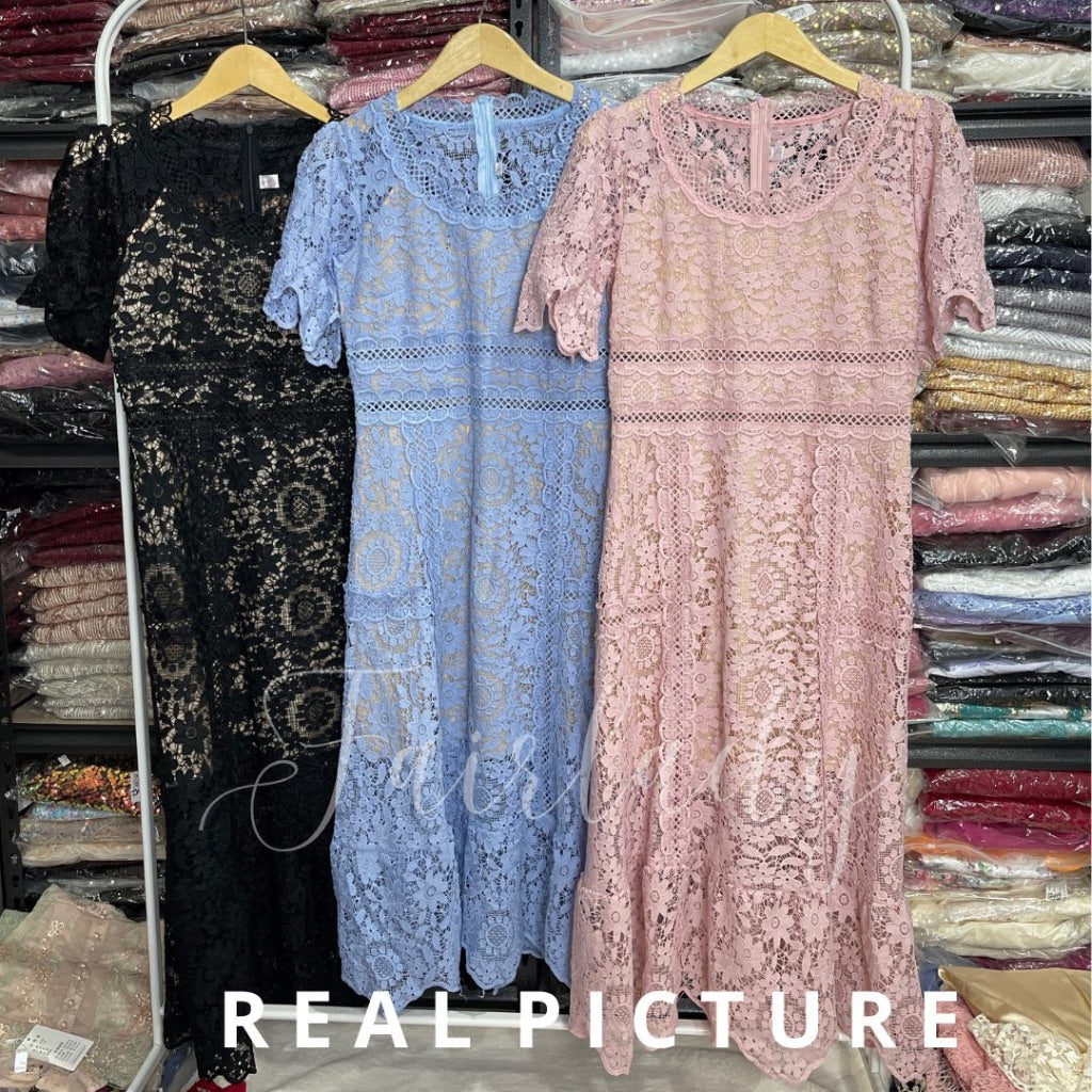 [READY] LD 86-94 Cecillia Brukat Lace Maxi Dress