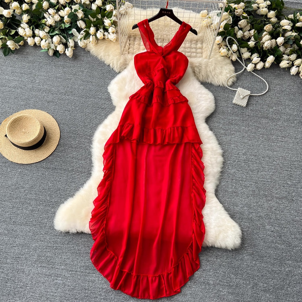 [READY STOCK] LD 82-86 Annet Red Dress Pesta Wanita Korean Style Premium Fairlady 30/07