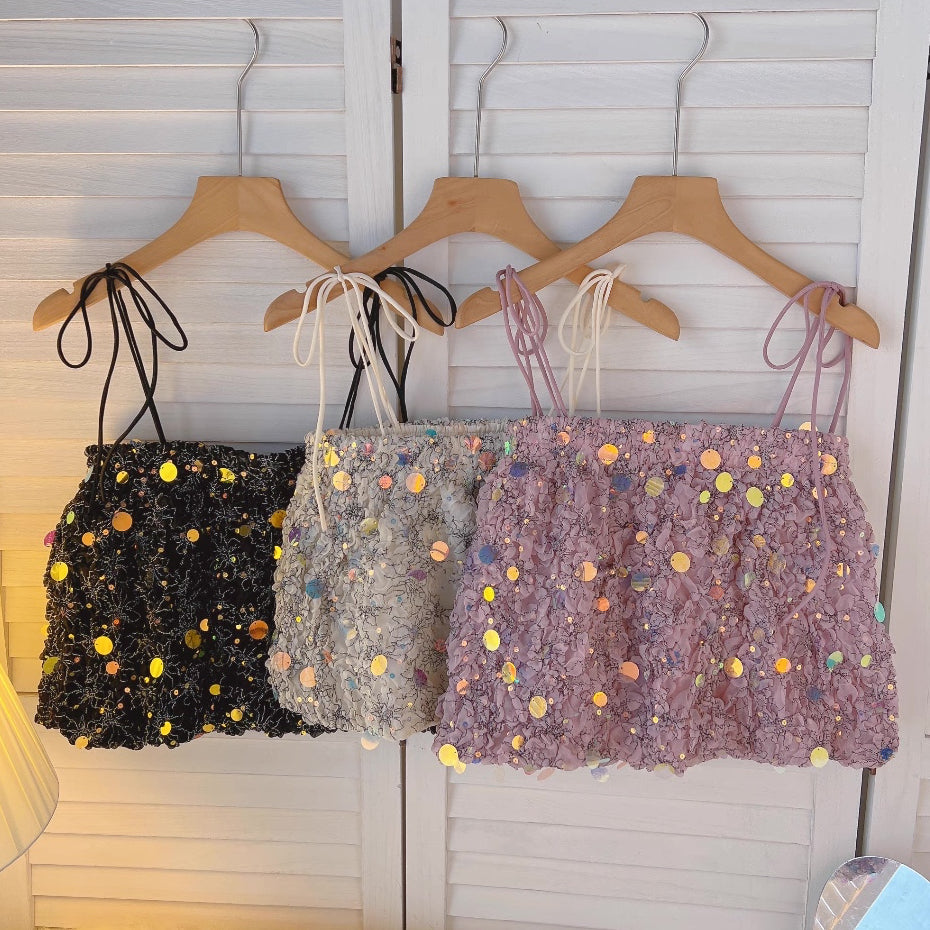 LD 60-96 Cellia Sequin Crop Top