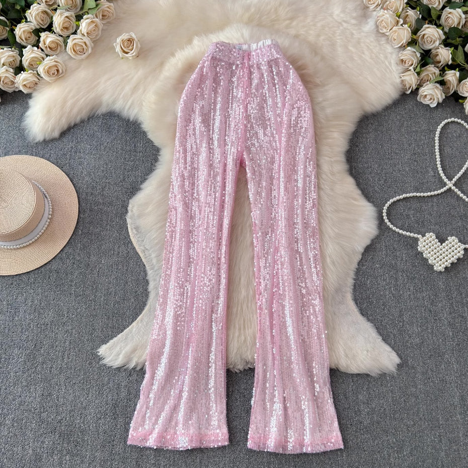 [READY STOCK] LP 66-108 Elsia Sequin Party Pants Pesta Korean Style Premium Fairlady_id 14/07