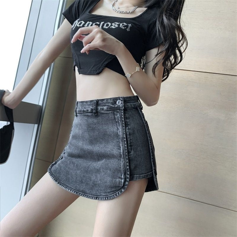 LP 66 Lise BLACK Denim Shorts Jeans Fairlady 136