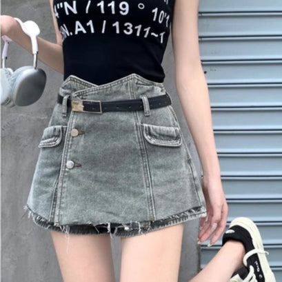 LP 76 Allea Gray Denim Shorts Fairlady 136