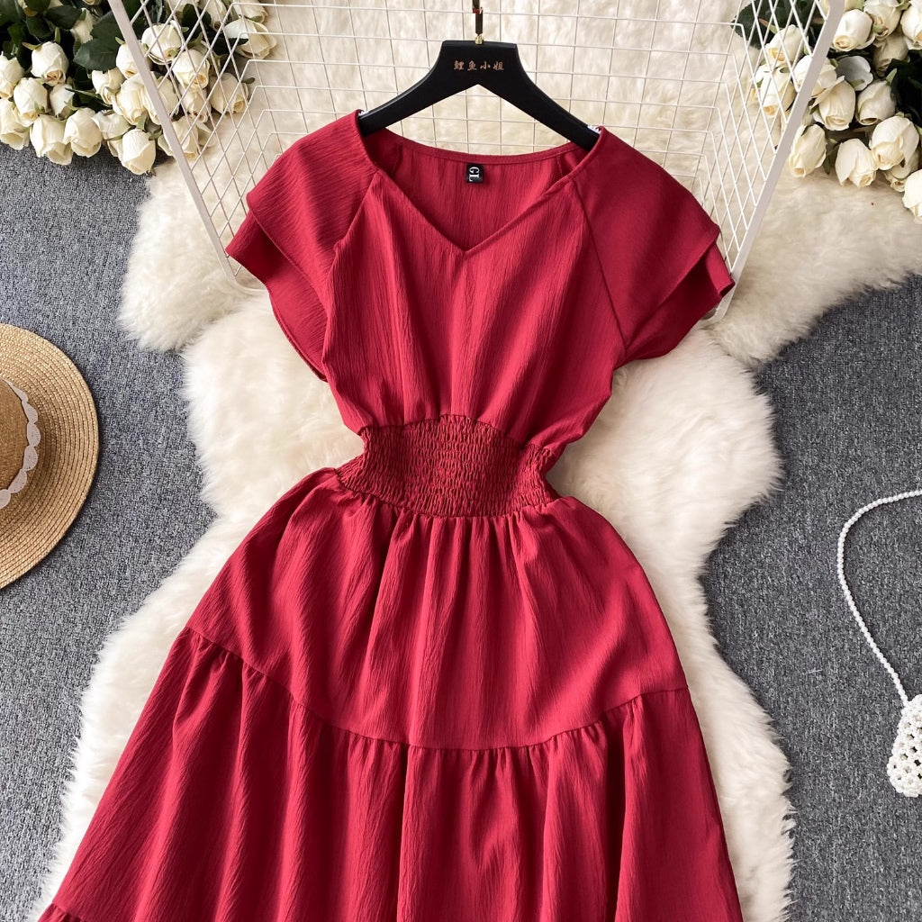 [READY STOCK] LD 84-98 Felixa Red Dress Pesta Wanita Korean Style Premium Fairlady 30/07