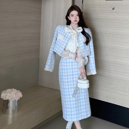 LD 92 Ernesta Tweed Set Blazer+Skirt Fairlady 101