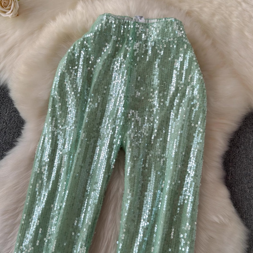 [READY STOCK] LP 66-108 Elsia Sequin Party Pants Pesta Korean Style Premium Fairlady_id 14/07