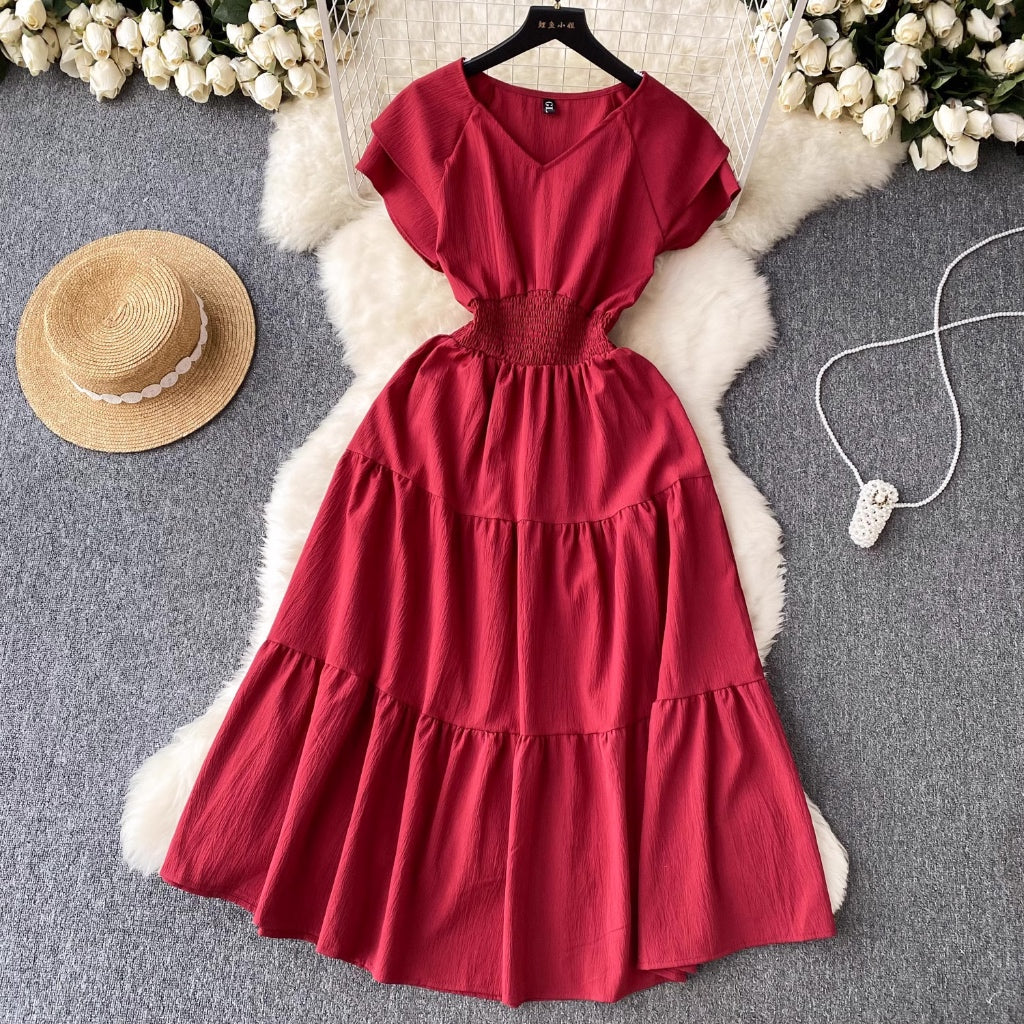 [READY STOCK] LD 84-98 Felixa Red Dress Pesta Wanita Korean Style Premium Fairlady 30/07