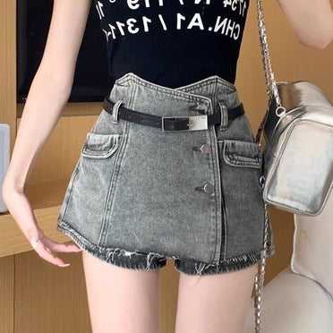 LP 76 Allea Gray Denim Shorts Fairlady 136