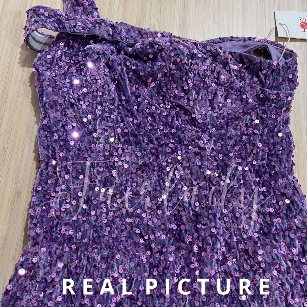 LD 76-88 Yeria Purple Sequin Dress Mini