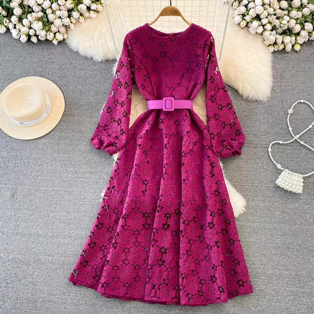 [READY] LD 90-94 Verdandi Brukat Lace Maxi Dress Kondangan Gaun Pesta Wanita Korean Style Premium Fairlady_id