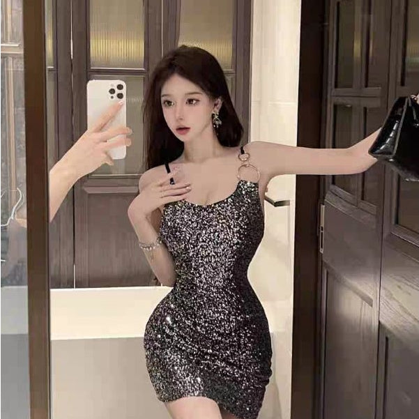 [READY STOCK] LD 78-98 Lita Sequin Party Mini Dress Pesta Korean Style Premium Fairlady_id 04/06