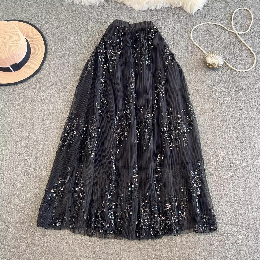 [READY STOCK] LP 64-100 Wendy Sequin Party Skirt Rok Pesta Korean Style Premium Fairlady_id 10