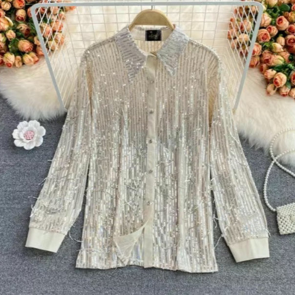 [READY STOCK] LD 88-94 Lorei Sequin Outer Top Korean Style Premium Fairlady 10