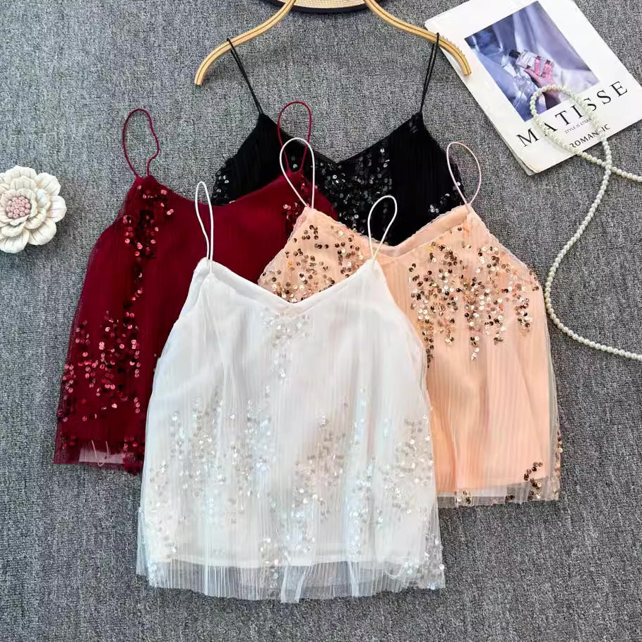 [READY STOCK] LD 92-98 Wendy Sequin Party Tank Top Korean Style Premium Fairlady 10