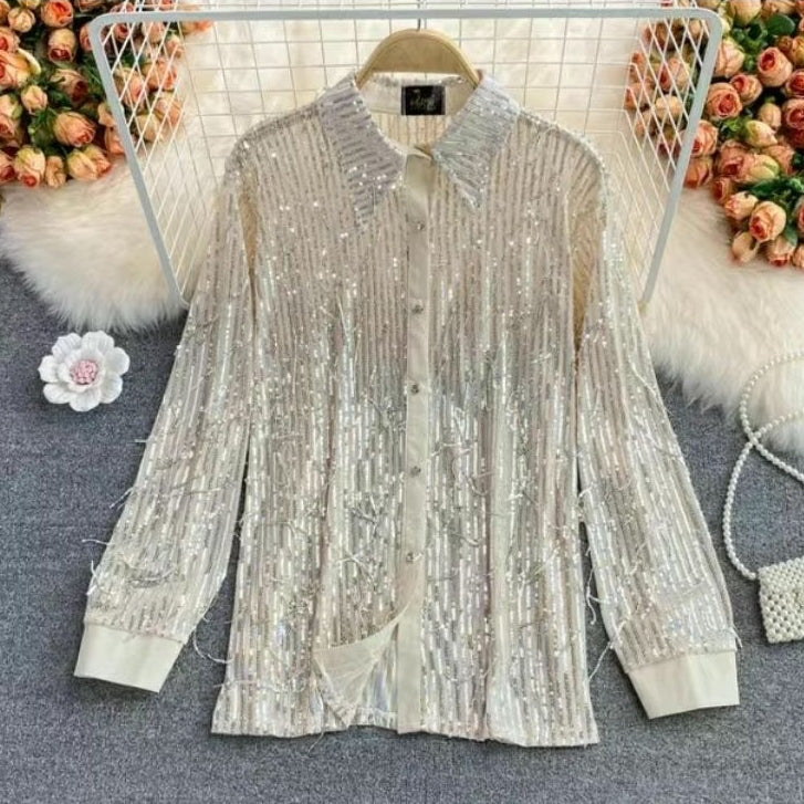 [READY STOCK] LD 88-94 Lorei Sequin Outer Top Korean Style Premium Fairlady 10