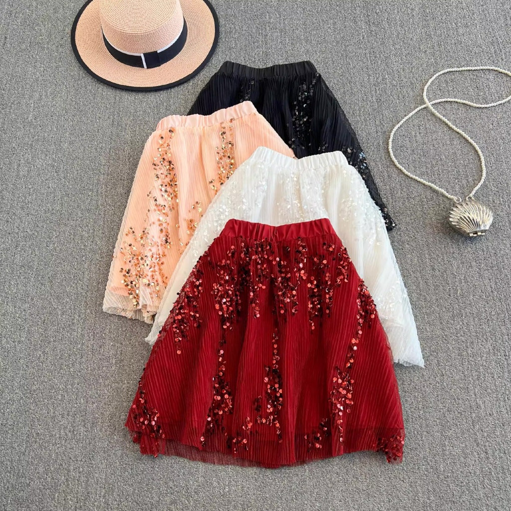 [READY STOCK] LP 64-100 Wendy Sequin Party Skirt Rok Pesta Korean Style Premium Fairlady_id 10