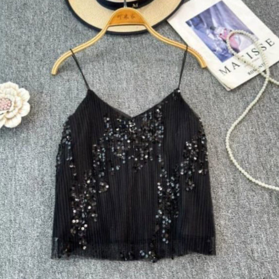 [READY STOCK] LD 92-98 Wendy Sequin Party Tank Top Korean Style Premium Fairlady 10