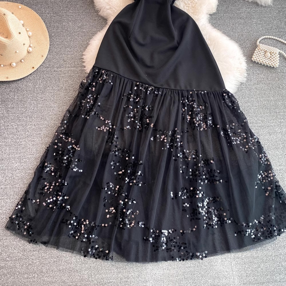 [READY STOCK] LD 80-90 Felixa Sequin Party Dress Pesta Korea Wanita Korean Style Fairlady 1010