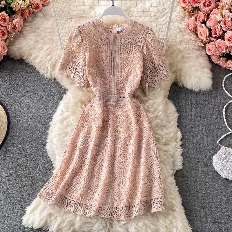 [READY] LD 86-96 Nara Brukat Lace Dress Wanita Korean Style Premium Fairlady_id