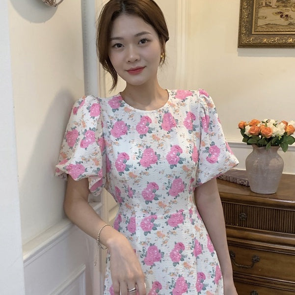 LD 88-90 Suzanne Floral Dress Korea Fairlady