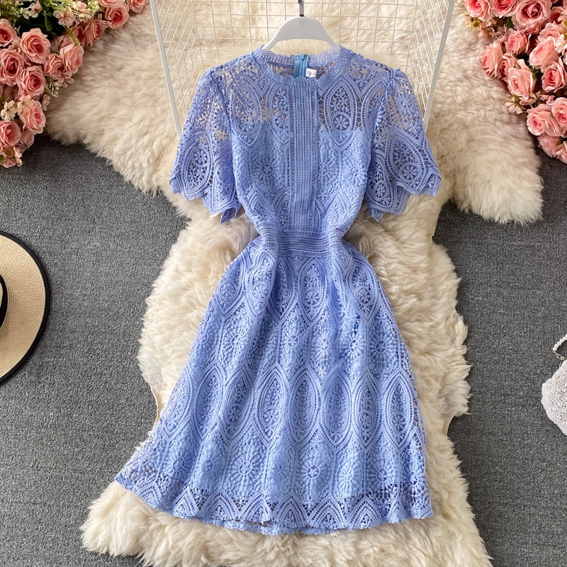 [READY] LD 86-96 Nara Brukat Lace Dress Wanita Korean Style Premium Fairlady_id