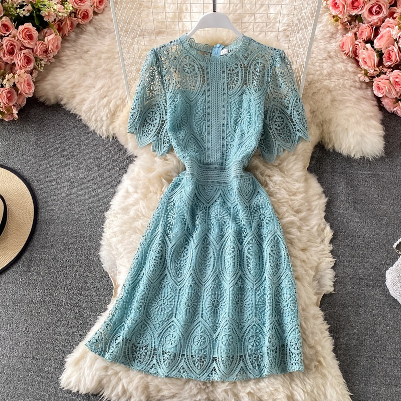 [READY] LD 86-96 Nara Brukat Lace Dress Wanita Korean Style Premium Fairlady_id