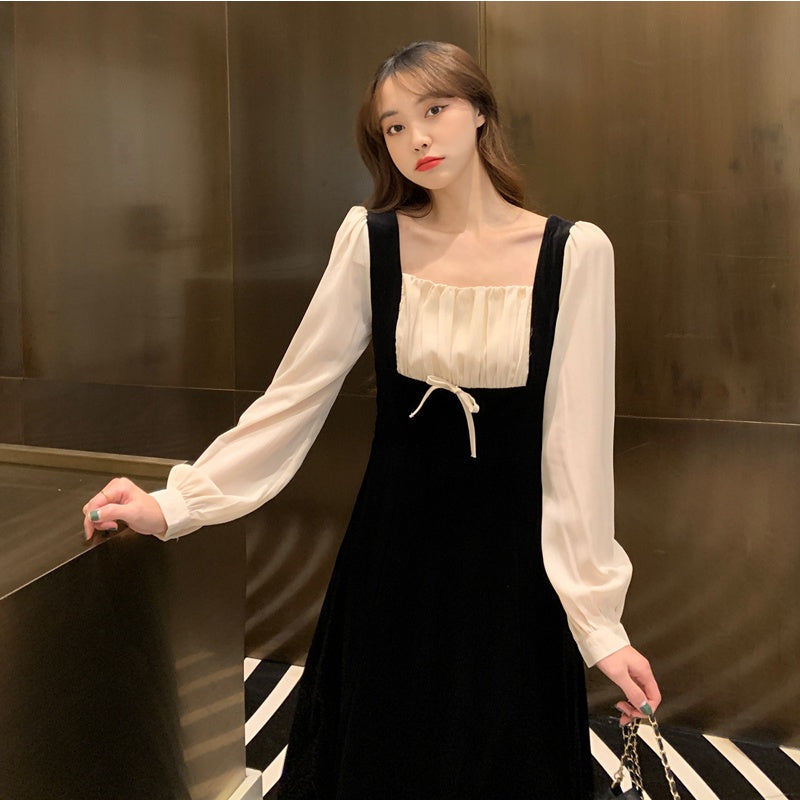 BIG SIZE Bobby Velvet Dress Korea Fairlady