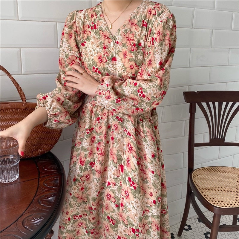 Vela Floral Dress Korea Fairlady