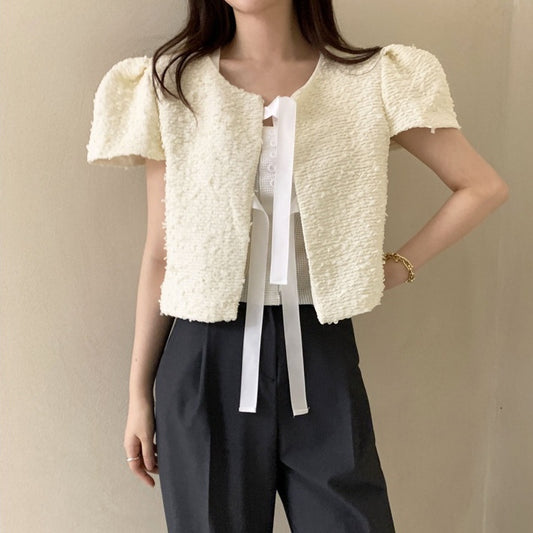 Roslyn Tweed Top Outer Korea Fairlady